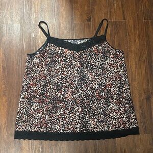 Lace Trim Plus Size Sexy Tank